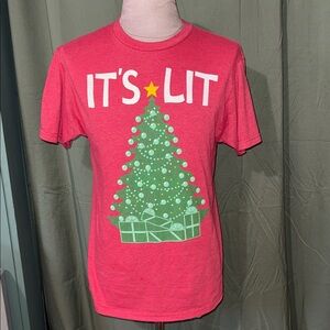 True Craft Red 'It's Lit' Christmas Tree Tee